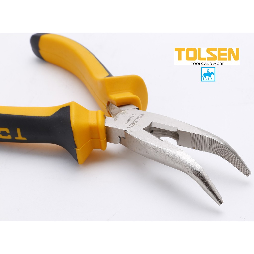 Kìm mũi nhọn kềm nhọn mũi công 6inch 160mm bent nose pliers Tolsen 10008