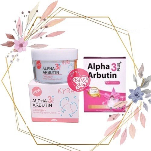 Combo Vỉ Alpha Arbutin+ Hộp dưỡng trắng da Alpha Arbutin