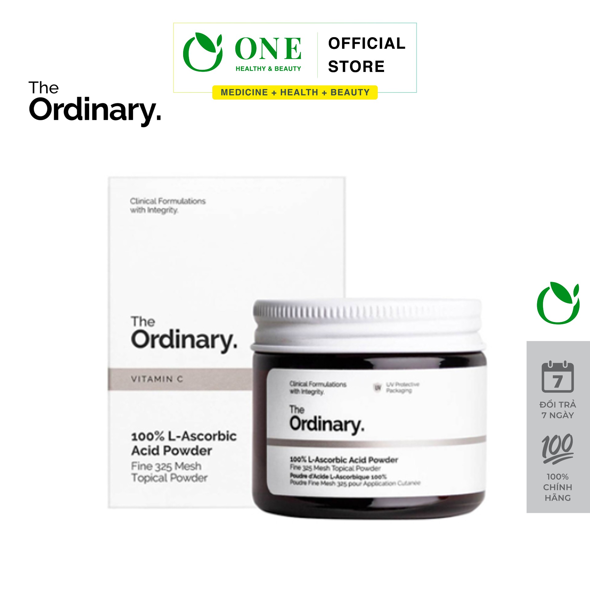 The Ordinary Chính Hãng - Bột Vitamin C sáng da, mờ thâm The Ordinary 100% L Ascorbic Acid Powder 20g