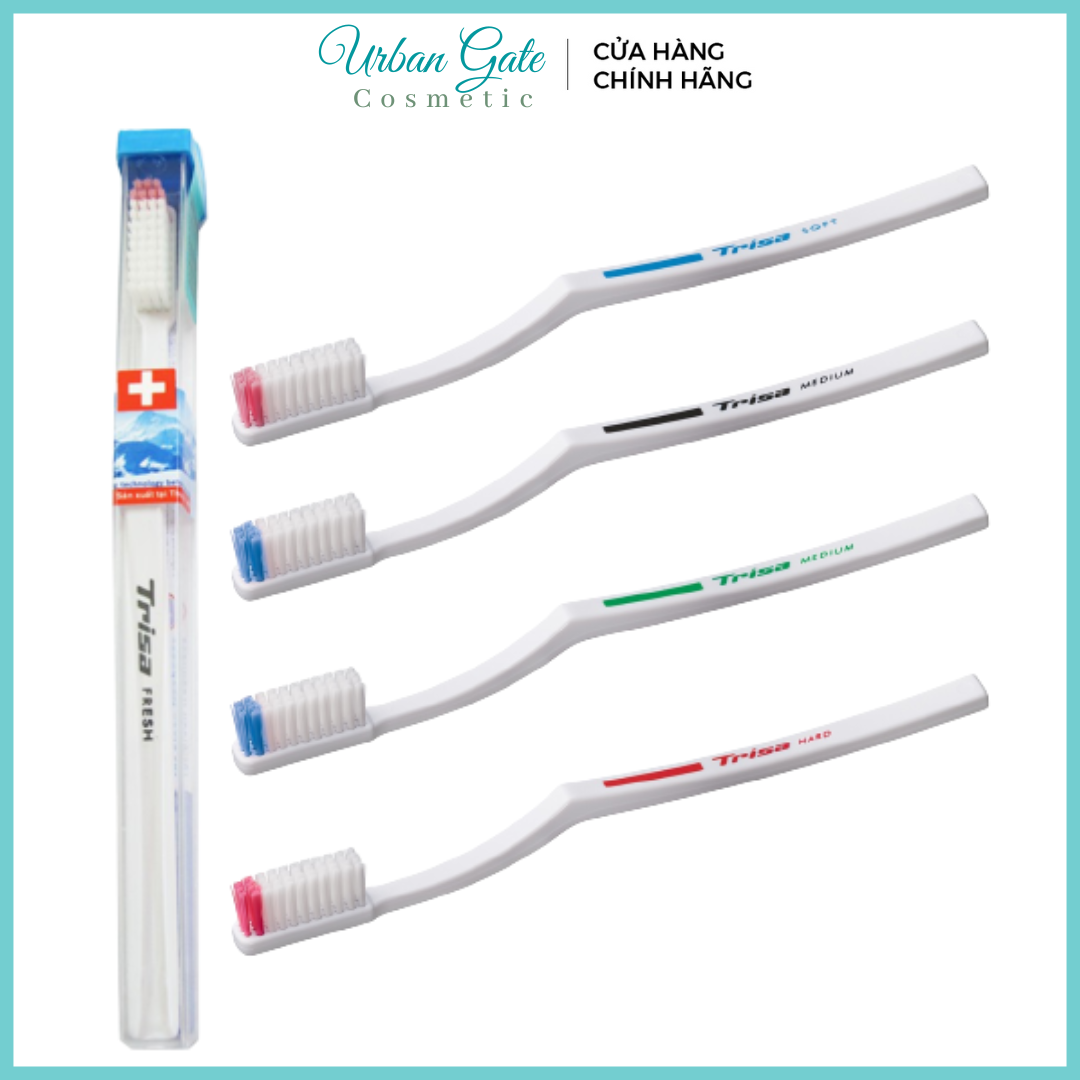 Bàn chảy đánh răng Trisa [Thụy Sĩ] Cứng/Vừa/Mềm - Bàn chải Trisa