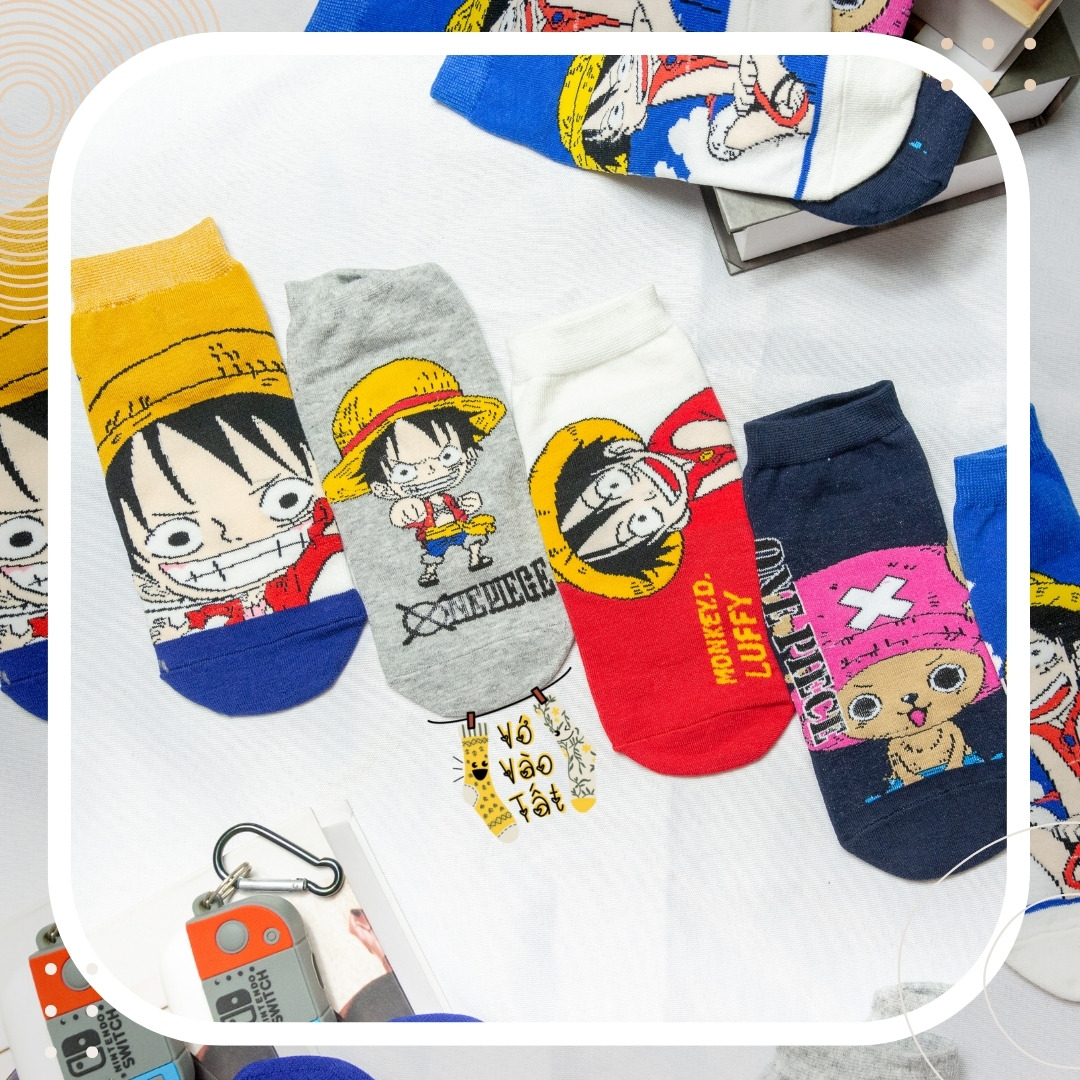 TẤT/ VỚ CỔ NGẮN CƯỚP BIỂN LUFFY ONE PIECE