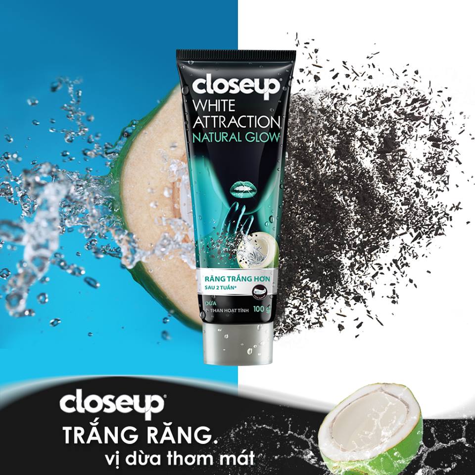Kem Đánh Răng Closeup Trắng Răng Vị Dừa Thơm Mát 180g