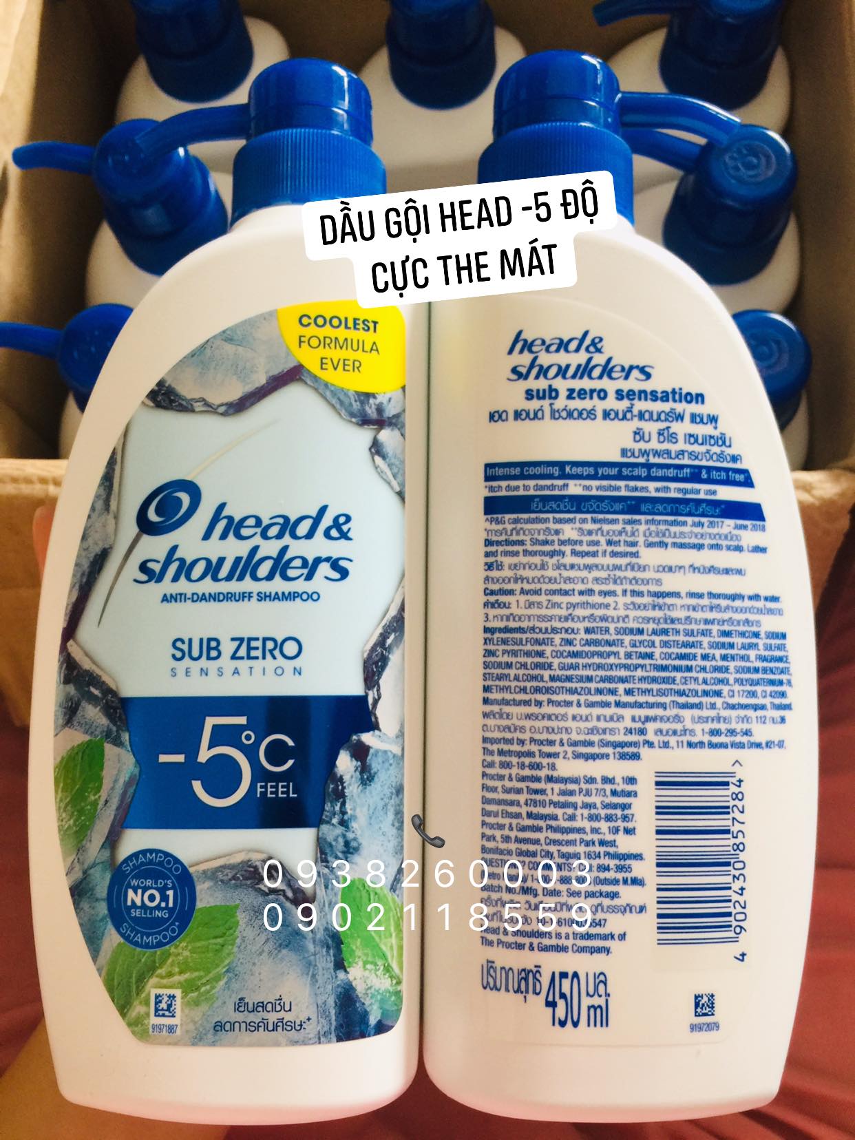 Dầu gội Head And Shoulders Sub Zero -5 độ C Thái Lan