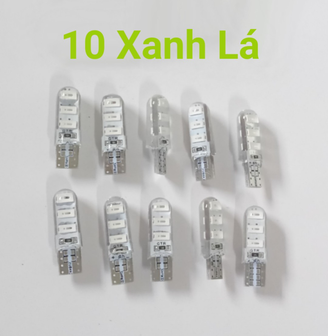 Combo 10 Bóng Đèn LED Chân T10 Cho Xe