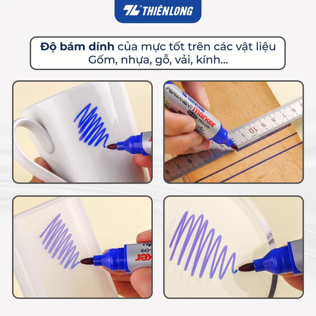 (1 Cây) Bút lông dầu Thiên Long 2 đầu PM-09