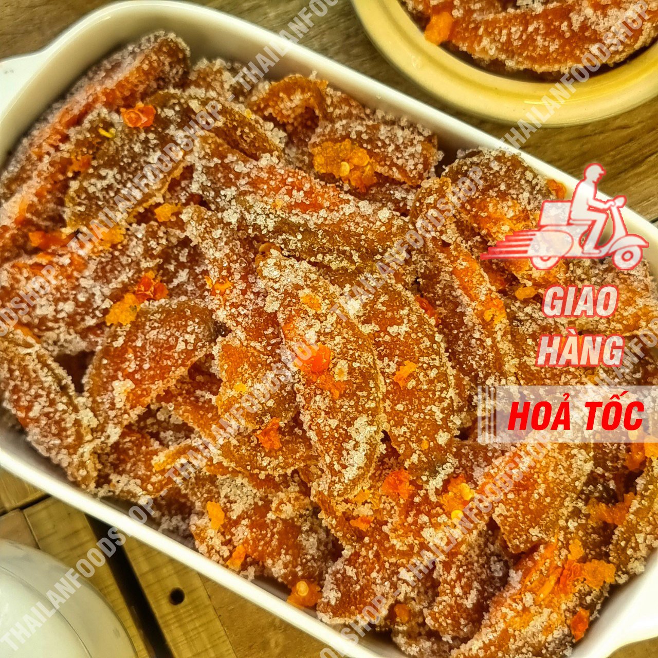 Mứt Cóc Cay Chẻ Lát - Lon 500gr