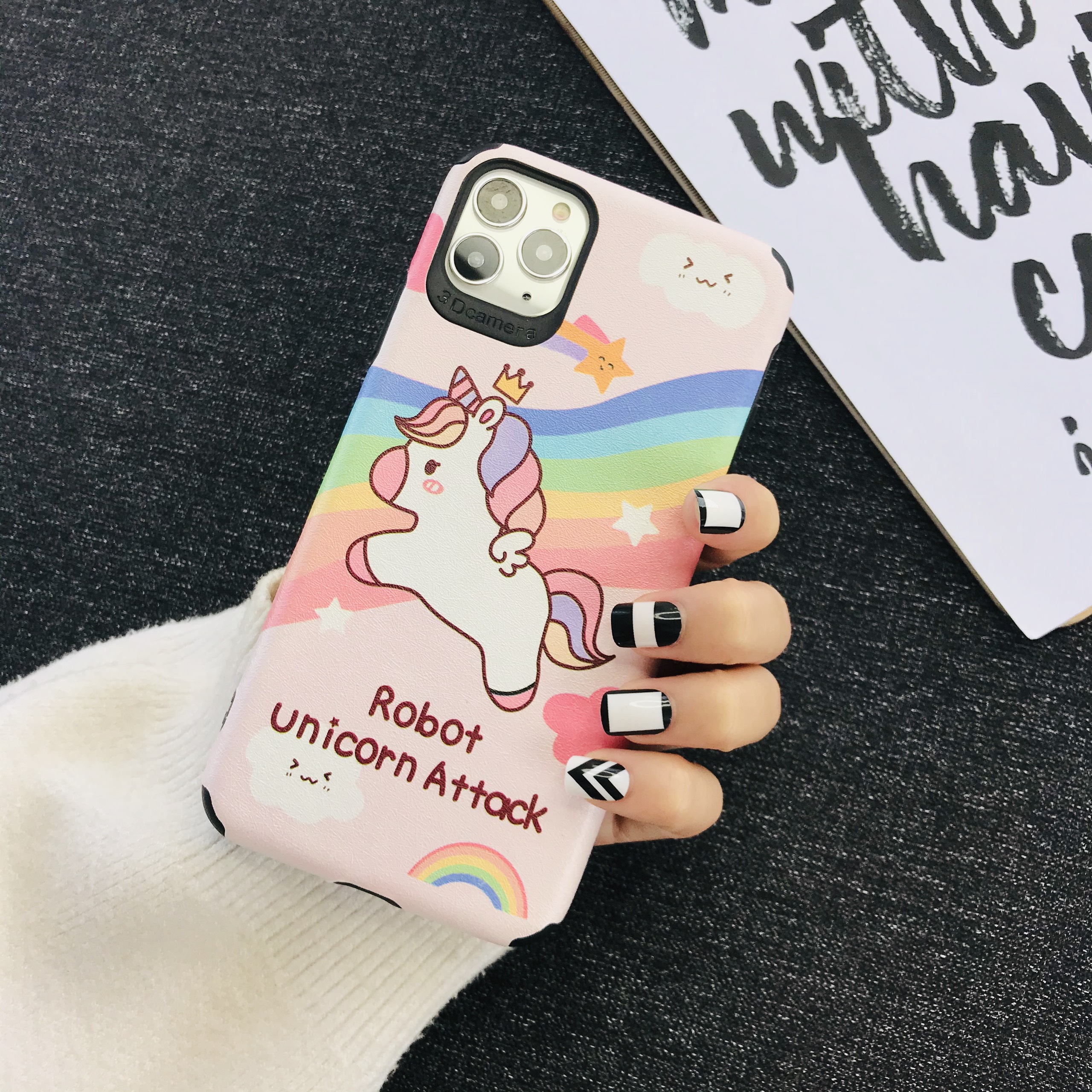 Ốp Lưng Da IMD Unicorn Attack