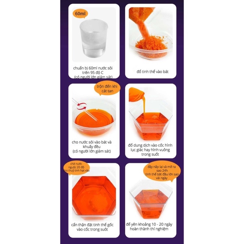 Bộ Kit Nuôi Trồng Cây Tinh Thể KDP/ADP - Bộ Thí Nghiệm Khoa Học, Dụng Cụ Thí Nghiệm