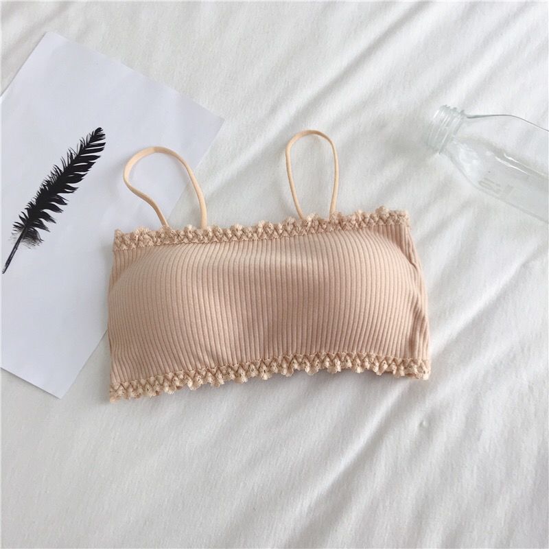 Áo Bra 2 Dây - Bra Nữ Cotton Gân Tăm Cài Sau - Áo Lót Nữ Mềm Mại Êm Ái BELLAR B636