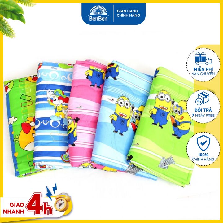 Chăn mền cotton cho bé size 105x85cm vải cotton Thắng Lợi cao cấp - chat chọn mẫu - Ben Ben