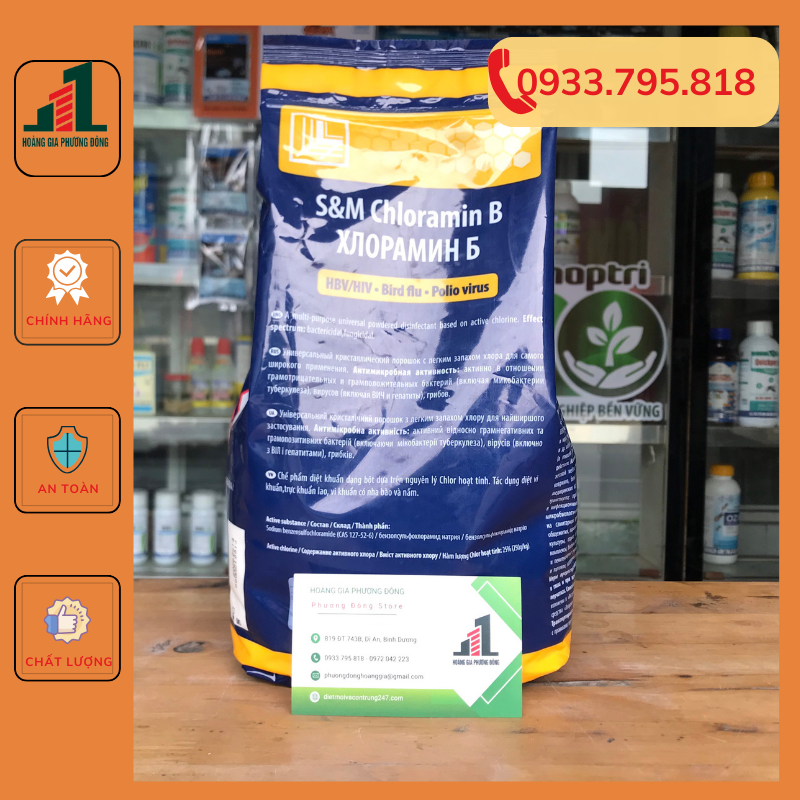 Bột khử trùng Chloramin B Tiệp Khắc (gói 1kg)