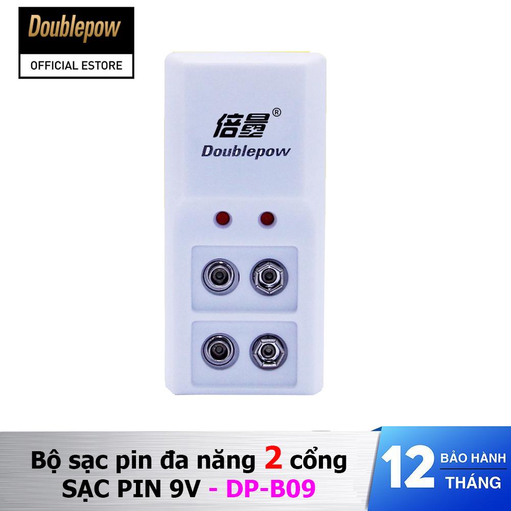 Bộ sạc pin 9v 6f22 2 cổng doublepow - dp-b09