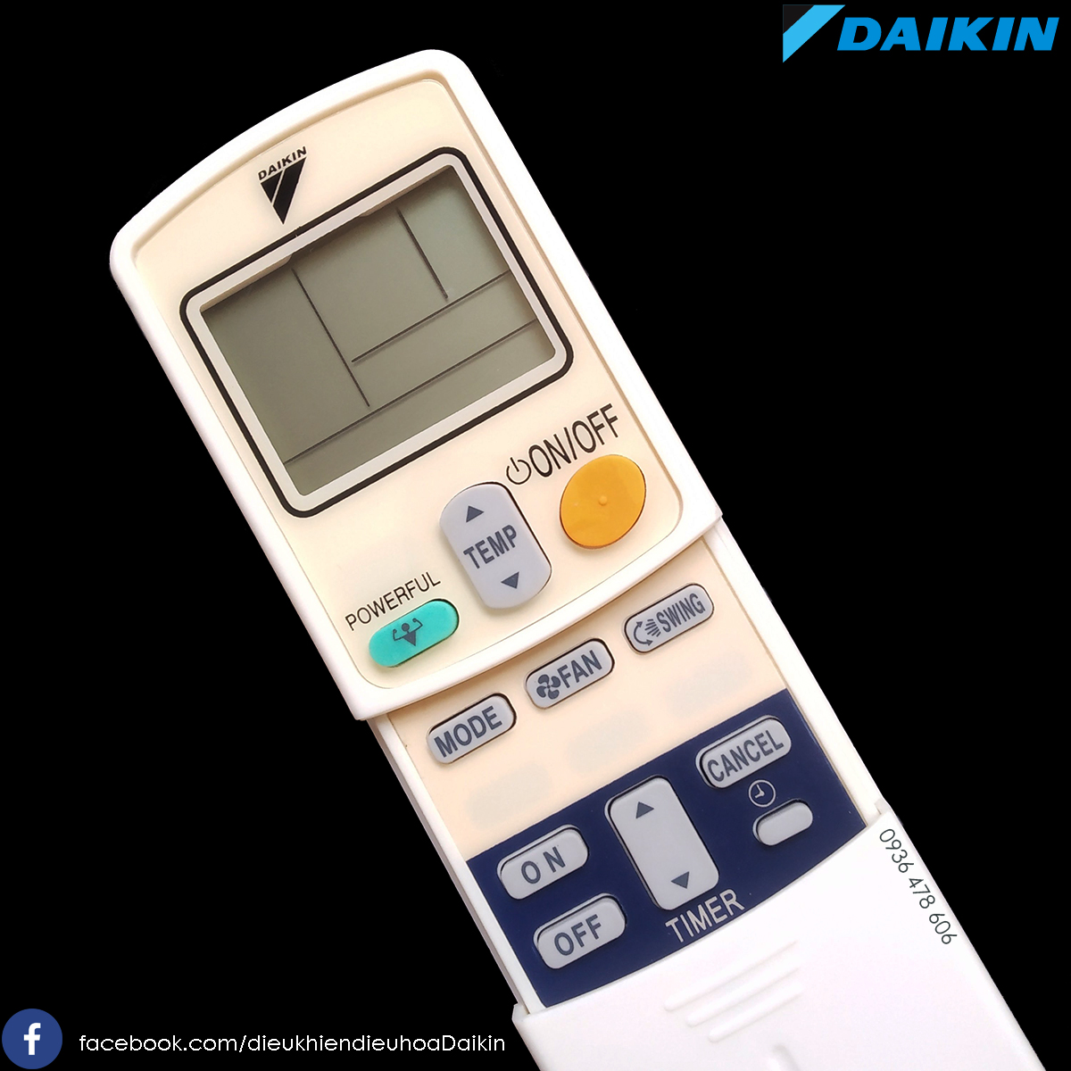 Điều khiển điều hòa Daikin ARC423A18 powerful