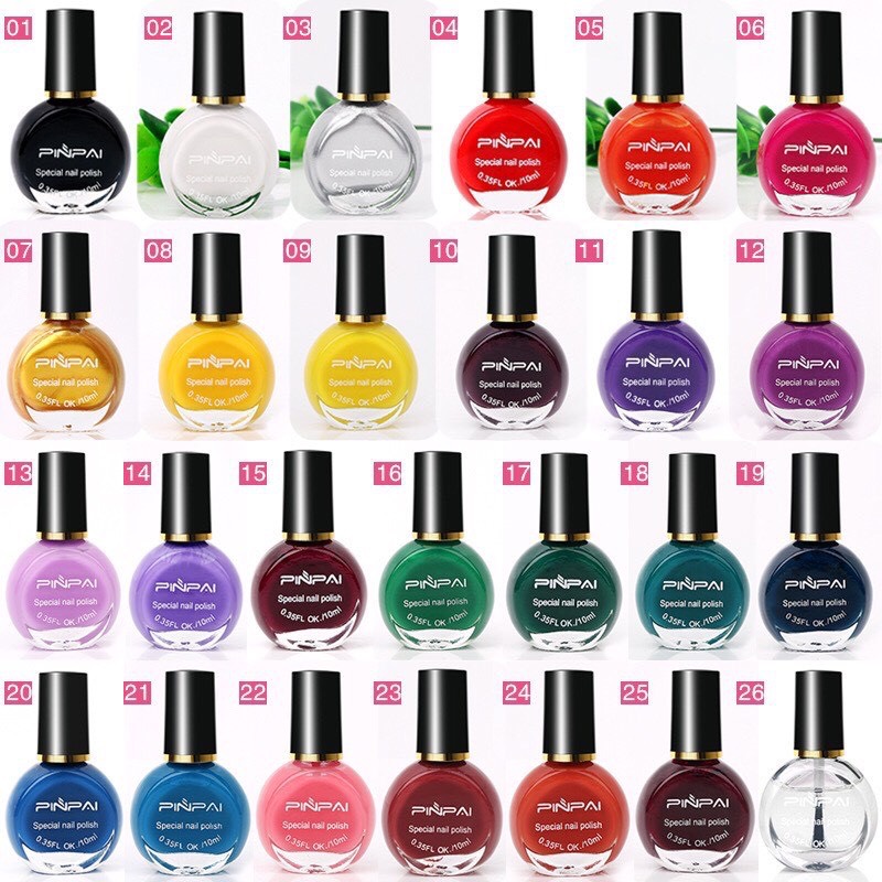 Sơn in pinpai với 26 màu cơ bản từ 1 đến 26