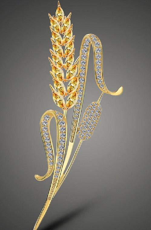 Cài áo bông lúa mỳ (hàng cao cấp)