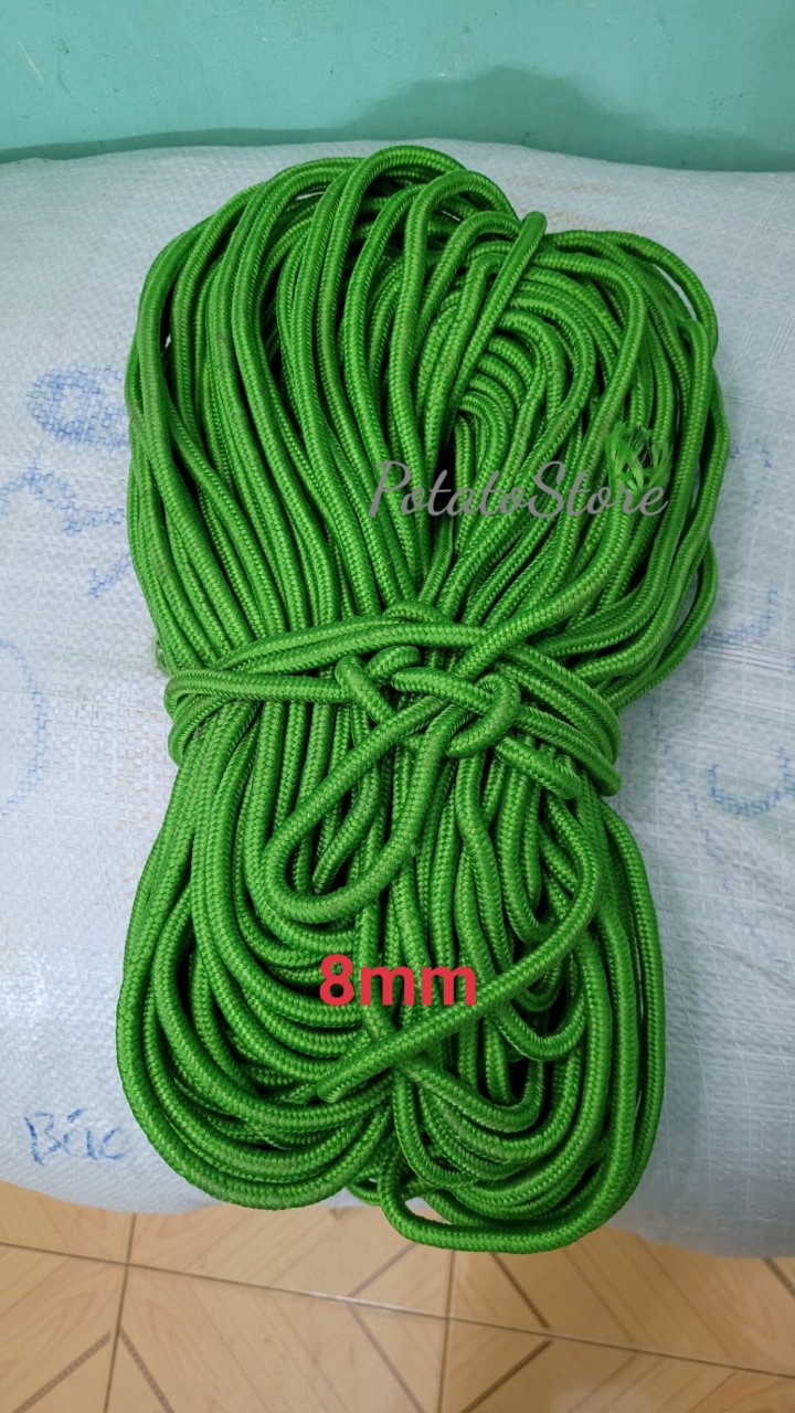 Dây dù tròn 8mm bền, chắc. Dài 10m, 20m, 30m... (dây buộc đồ,cắm trại,leo núi...)