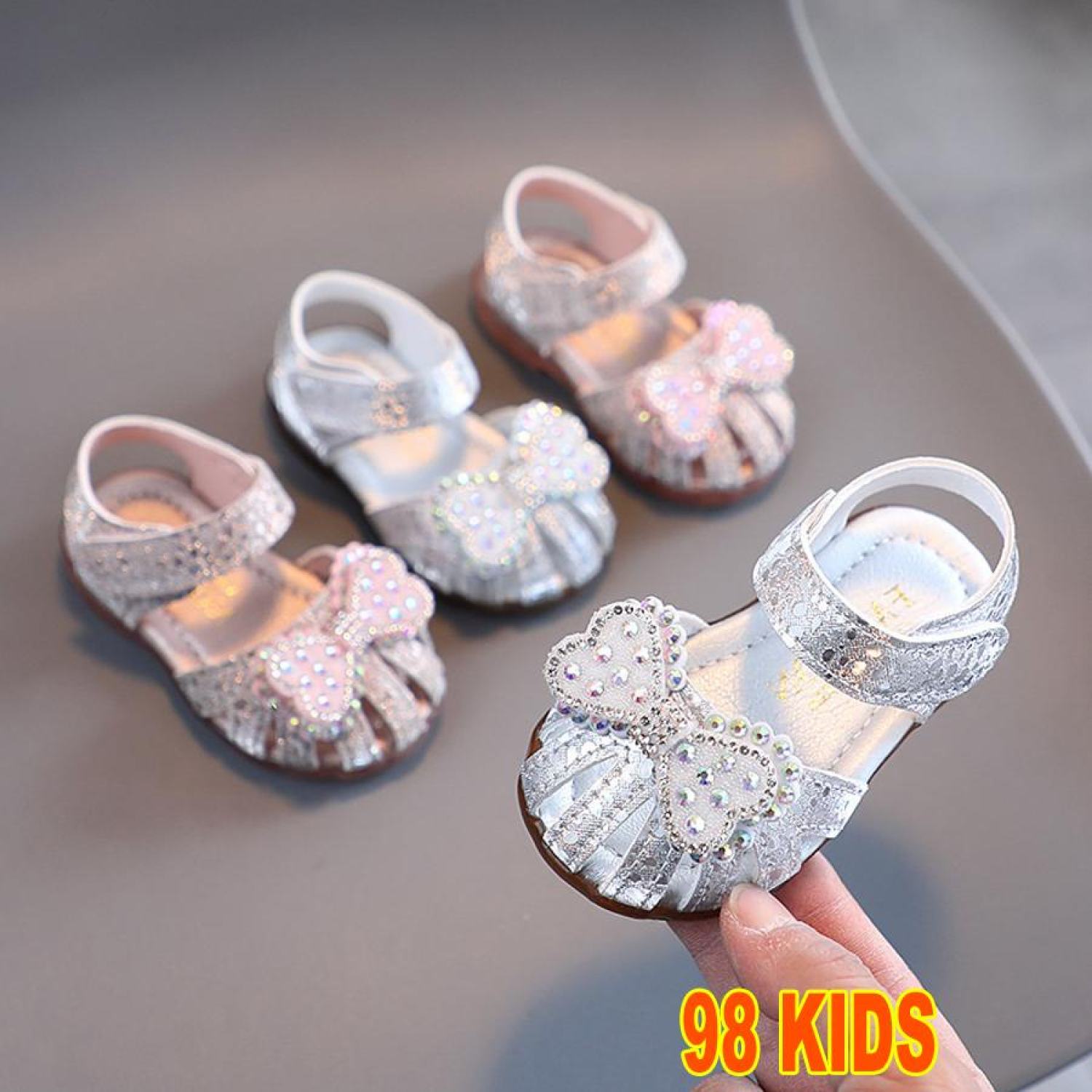 Sandal bé gái da bện giày tập đi Xăng đan công chúa cho bé 0-3 tuổi DTD17