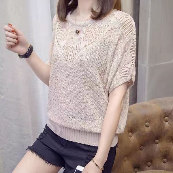 Áo len nữ tay lỡ viền bo chun