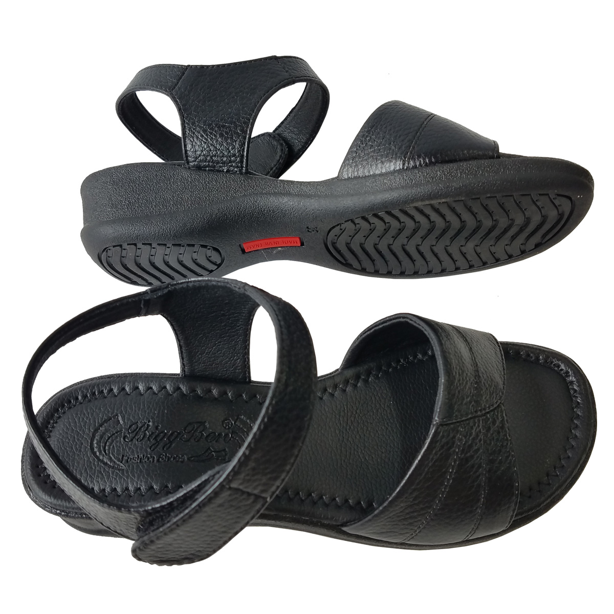 Giày Sandal Nữ Da Bò Thật BIGGBEN Cao 3 Phân SDNB69