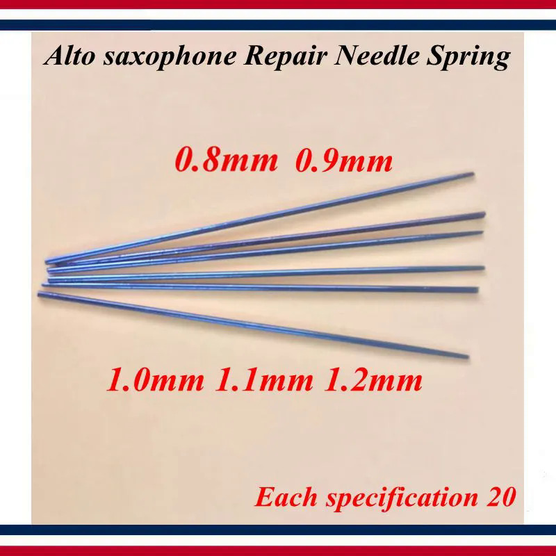 Phụ kiện Saxophone-100 chiếc Alto Saxophone Tenor sax sửa chữa kim mùa xuân 0.8-1.2mm - Saxophone parts888