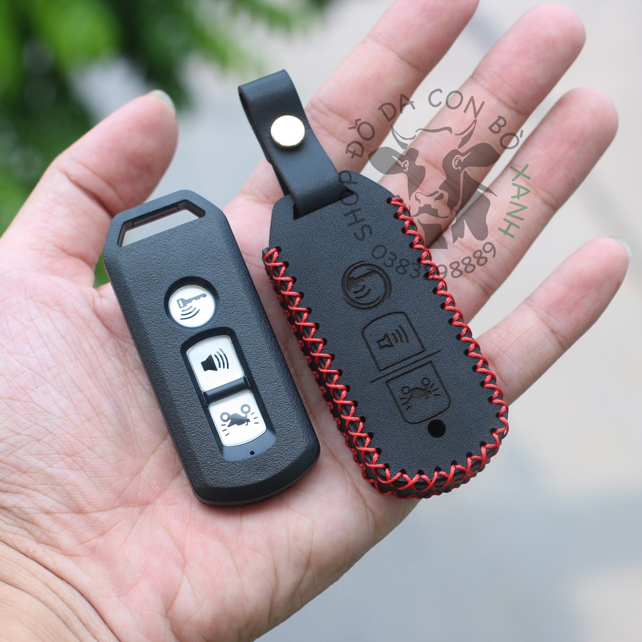 Bao Da Chìa Khóa Honda SH, PCX, SH, Adv  Mode handmade da thật