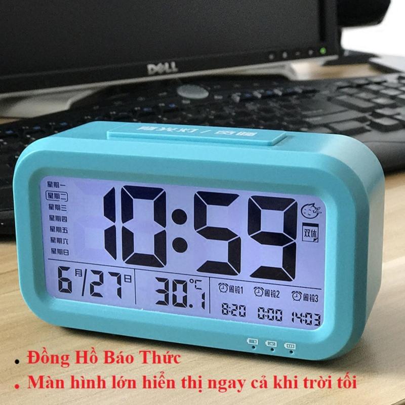 Đồng Hồ Báo Thức Chuông To, Đồng Hồ LCD Led Để Bàn HD51 Thông minh Tích hợp 4 chức năng , đồng hồ, đồng hồ báo thức, nhiệt kế, lịch, Thiết Kế Tinh Tế Nhỏ Gọn Dễ Dàng Sử Dụng bán chạy