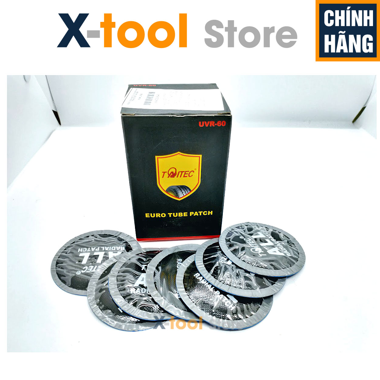 Miếng Vá Săm, Vá Lốp Đa Năng Kích thước 60mm - Uvr-60 (hộp 30 miếng)
