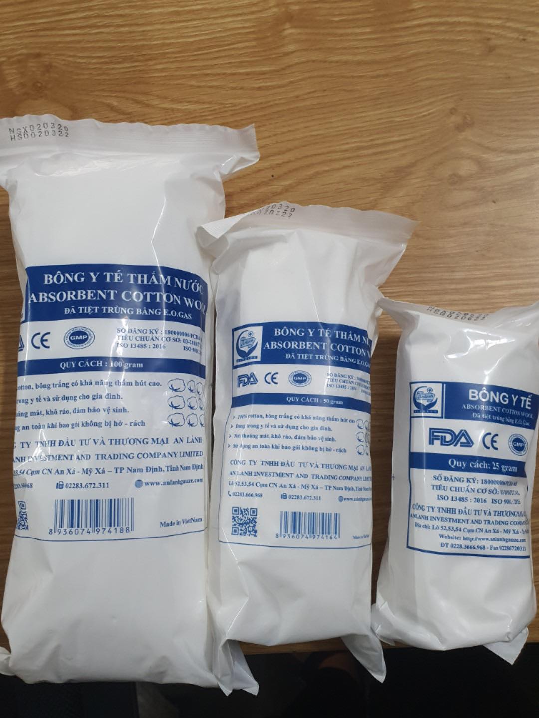 BÔNG GÒN Y TẾ THẤM NƯỚC AN LÀNH 500gr
