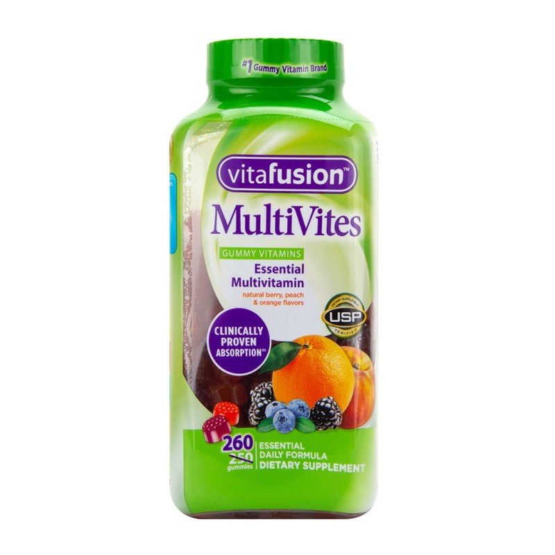 [ DATE T3,4,5 / 2021 ] Kẹo dẻo vị trái cây Vitafusion Multivites 260 viên nhập khẩu