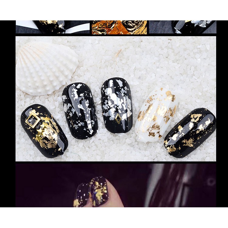 Giấy bạc nhún nail set 12 hũ