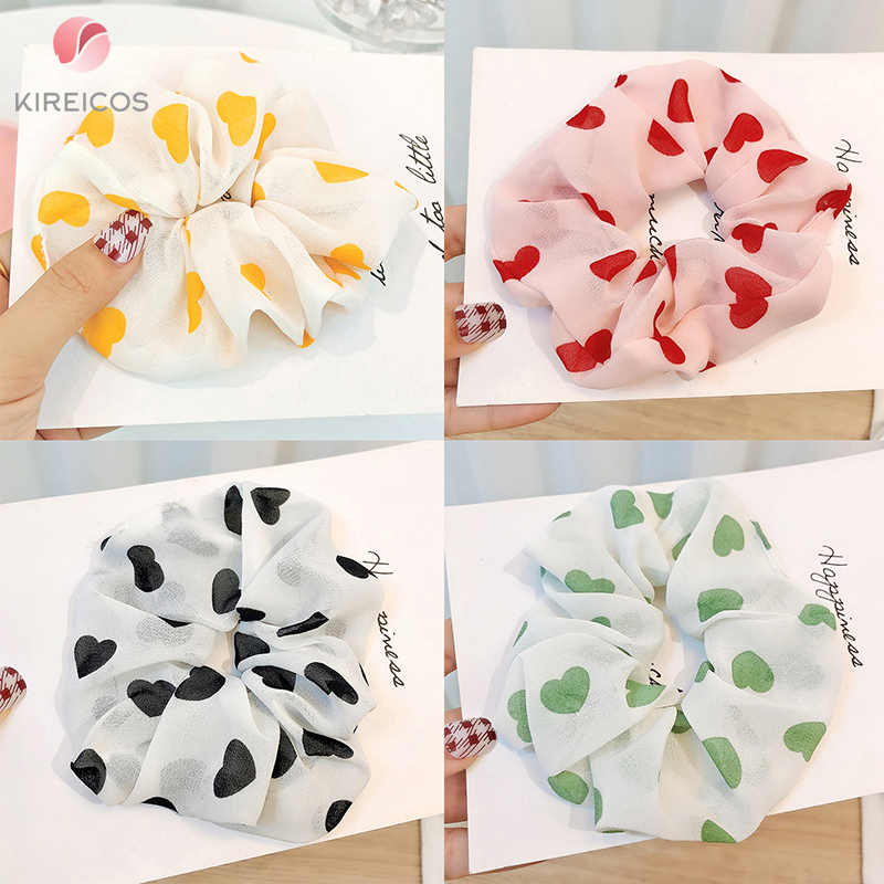 [HCM]Cột Tóc Bèo Vải Voan Hình Tim - kireicos