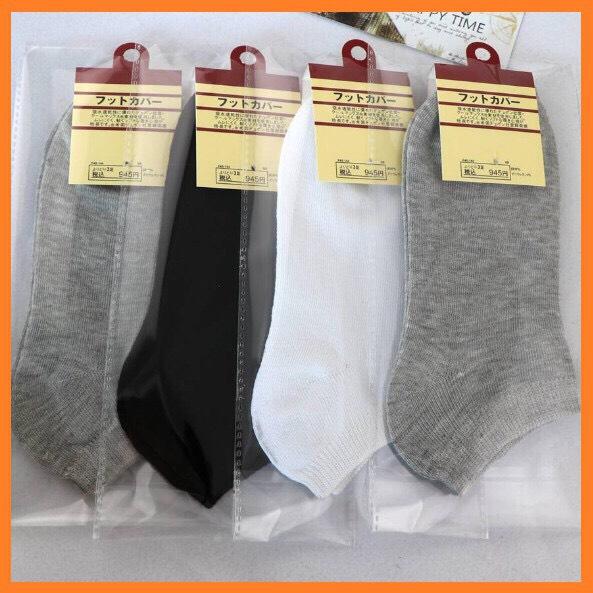[HCM]Combo 10 Tất Vớ Trơn Cổ Ngắn Nam Nữ