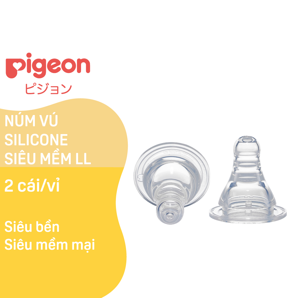 Super Soft Silicone Pigeon Pacifier (Ll) - 2 Pieces/Blister