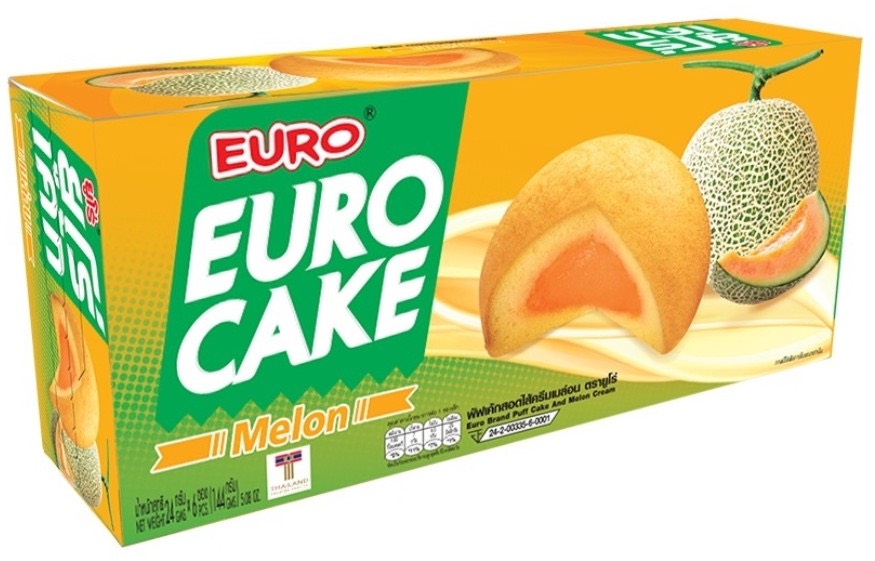 Bánh trứng Thái Lan Euro cake đủ vị (vị socola - dâu - dưa lưới - lá dứa - chuối - capuchino)