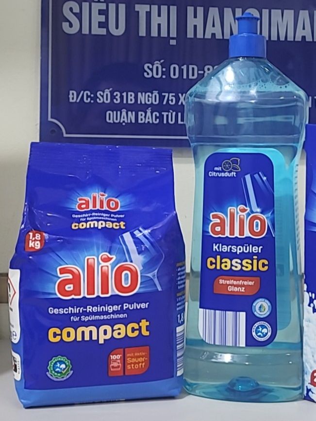 combo Bột rửa bát Alio 1.5kg hoặc Muối rửa bát Alio  2kg hoặc Nước làm bóng Alio 1 lít dùng cho máy rửa bát chén, combo muối alio 2kg hoặc Dầu làm bóng bát Alio 1000ml hoặc Bột rửa bát Finish 2.2kg dùng cho máy rửa bát