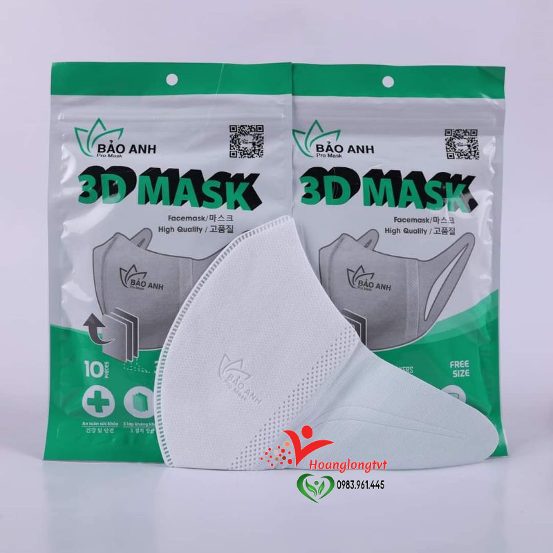 Khẩu Trang Y Tế 3D Mask Bảo Anh Pro Mask (Túi Zip Xịn Xò)