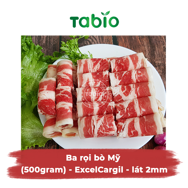 HCM - Ba rọi bò Mỹ (500gram) - ExcelCargil - lát 2mm - TABIO