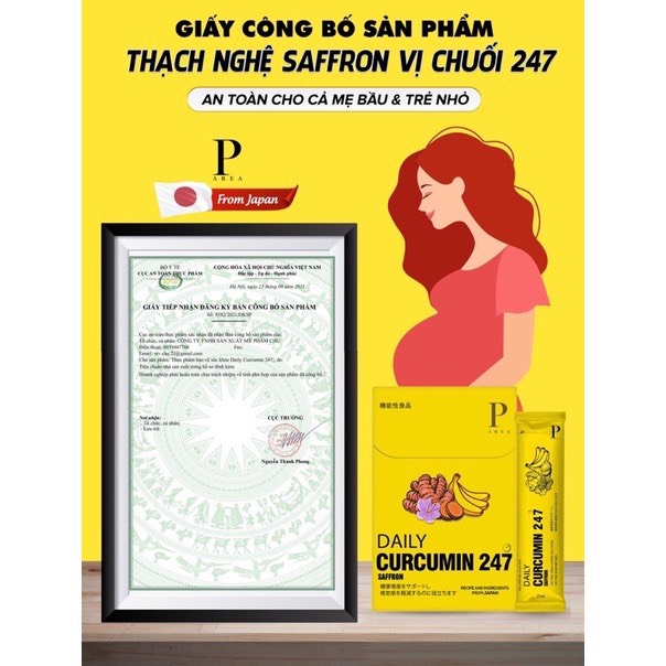 Thạch nghệ saffron 247 vị chuối Nhật Bản