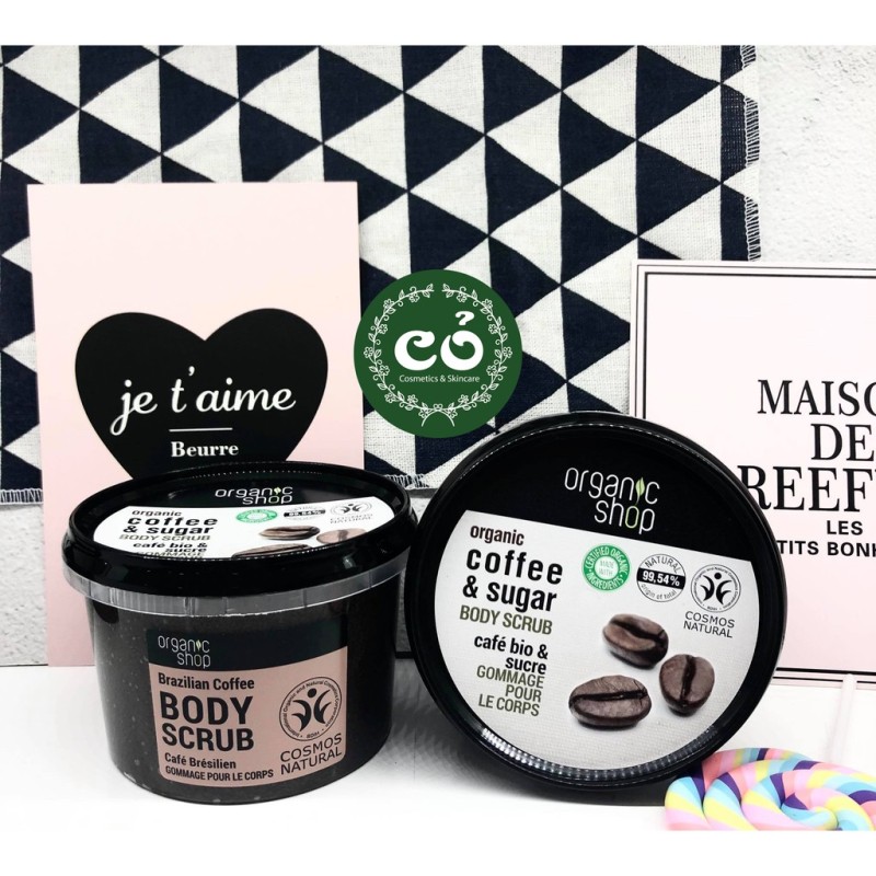 Tẩy tế bào chết toàn thân Organic Shop (hũ)