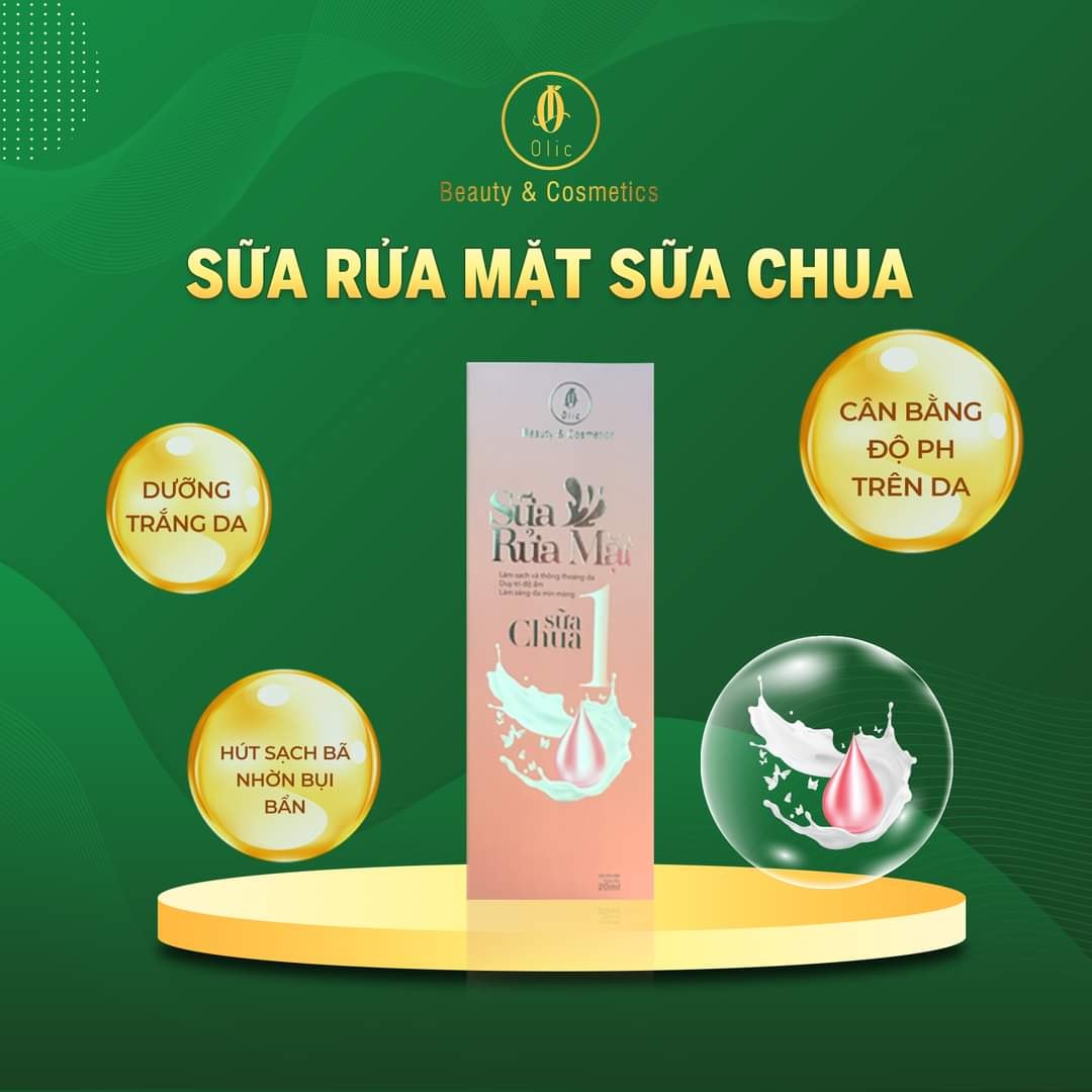 Sữa rửa mặt trắng da sữa chua Olic chính hãng