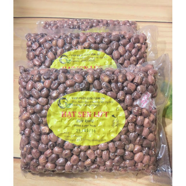 HẠT SEN LỨT KHÔ NGUYÊN TÂM 500gram