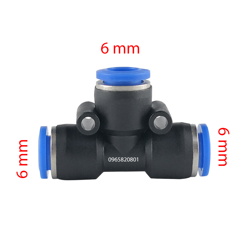 Chia T nối nhanh ống 6,8,10,12mm