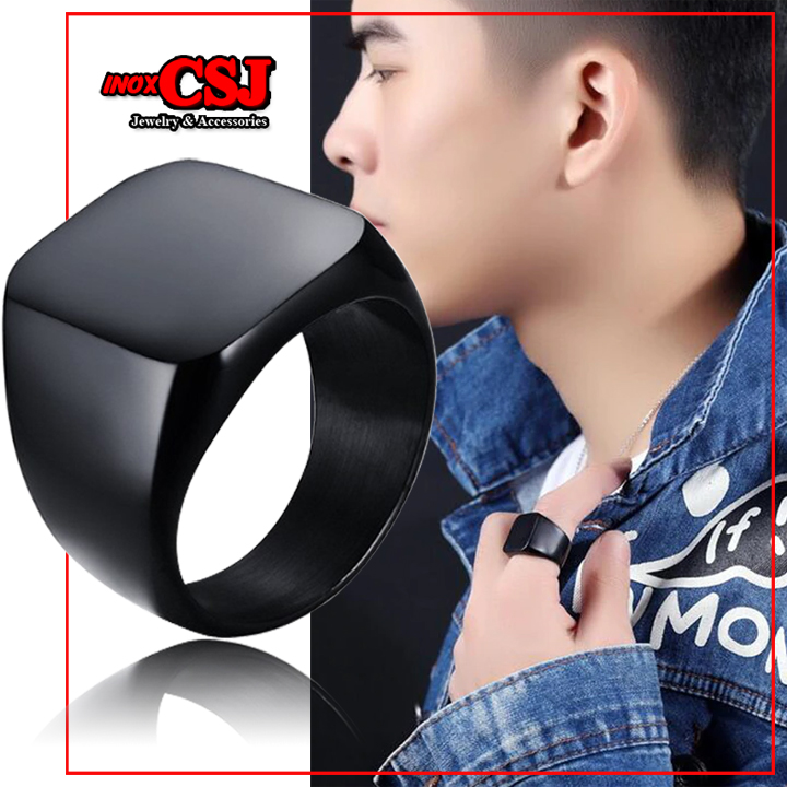 NHẪN NAM TITAN MẶT TRƠN CAO CẤP siêu chất, cực fashion (tặng hộp để nhẫn cực xinh)