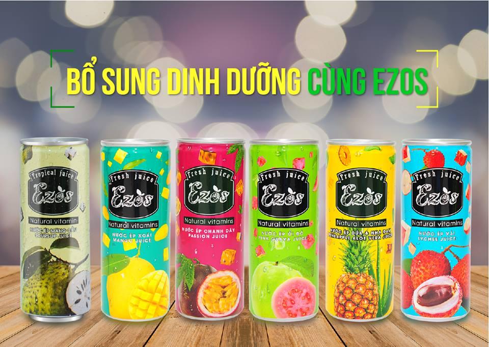 [HCM]NUOC EP EZOS VI VAI (6lon * 240ml)