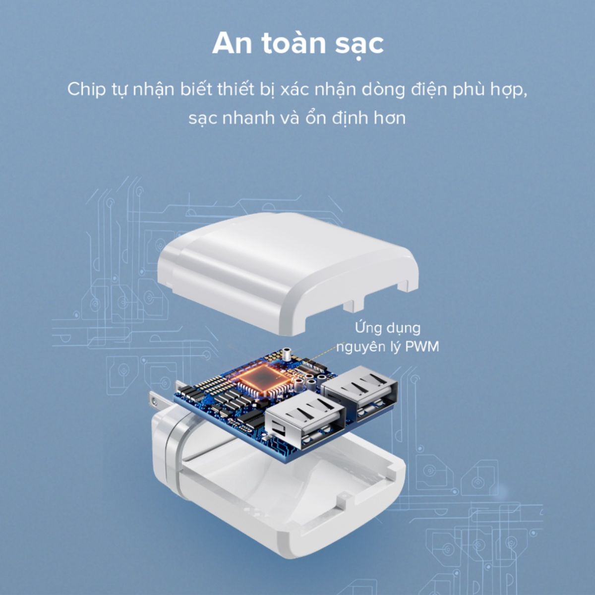 Bộ Cốc & Cáp Sạc ROBOT RT-K9U 2 Cổng USB