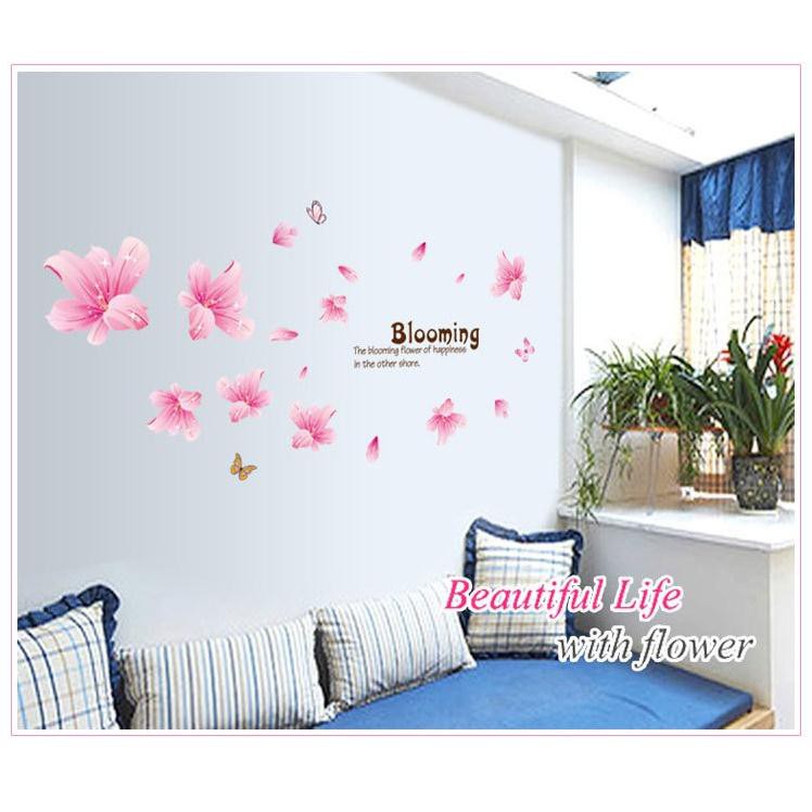 DECAL DÁN TƯỜNG HÌNH HOA