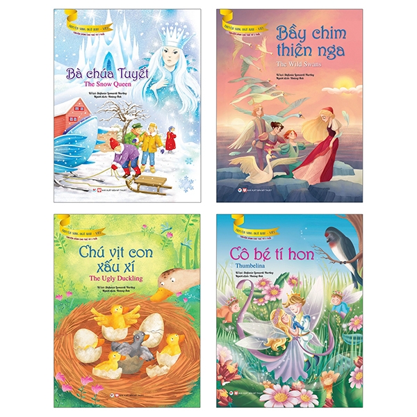 Fahasa - Bộ Truyện Song Ngữ Anh - Việt Dành Cho Trẻ Từ 3 Tuổi: Bà Chúa Tuyết + Bầy Chim Thiên Nga + Chú Vịt Con Xấu Xí + Cô Bé Tí Hon (Bộ 4 Cuốn)