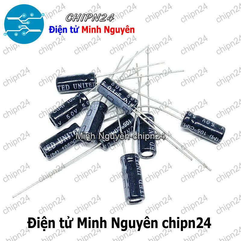 [25 con] (G45.1) Tụ hóa 0.1uF 50V (5x12mm)
