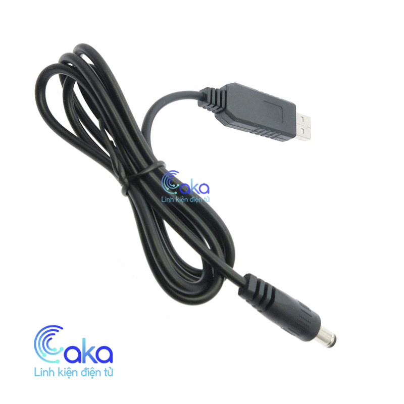 Cáp usb chuyển đổi 5v sang 9v jack 5.5x2.1mm