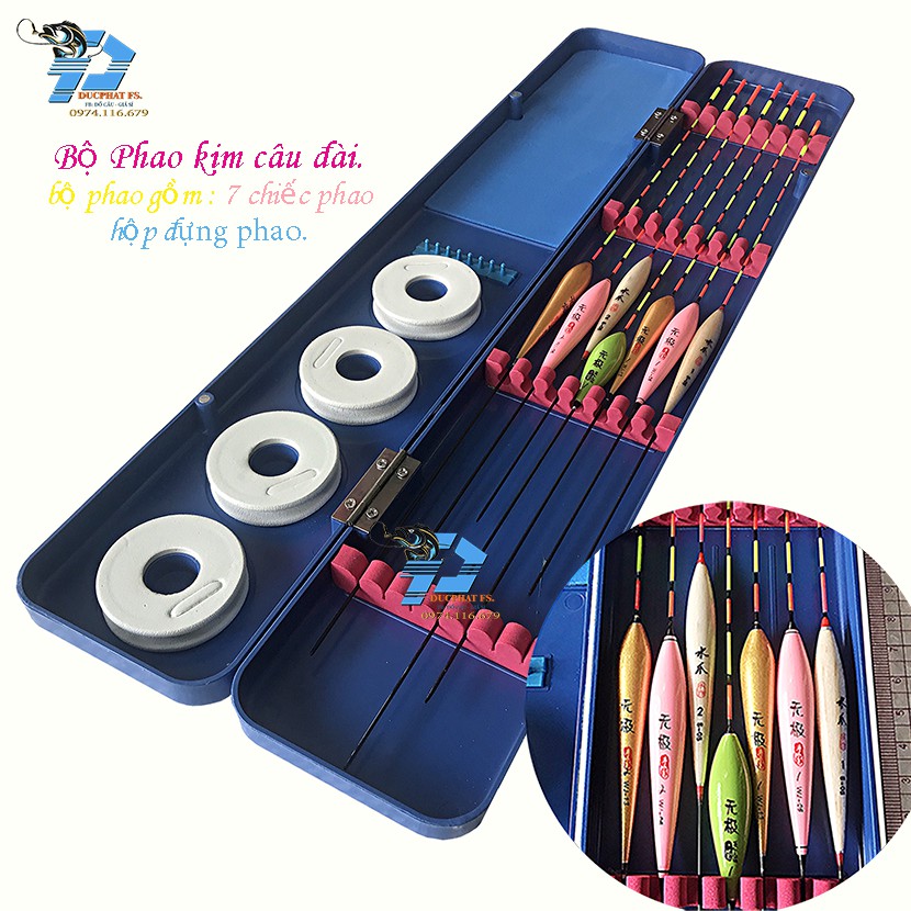 BỘ HỘP PHAO KIM CÂU ĐÀI, CÂU CÁ! ( 6 PHAO NGÀY  + 1 PHAO ĐÊM )